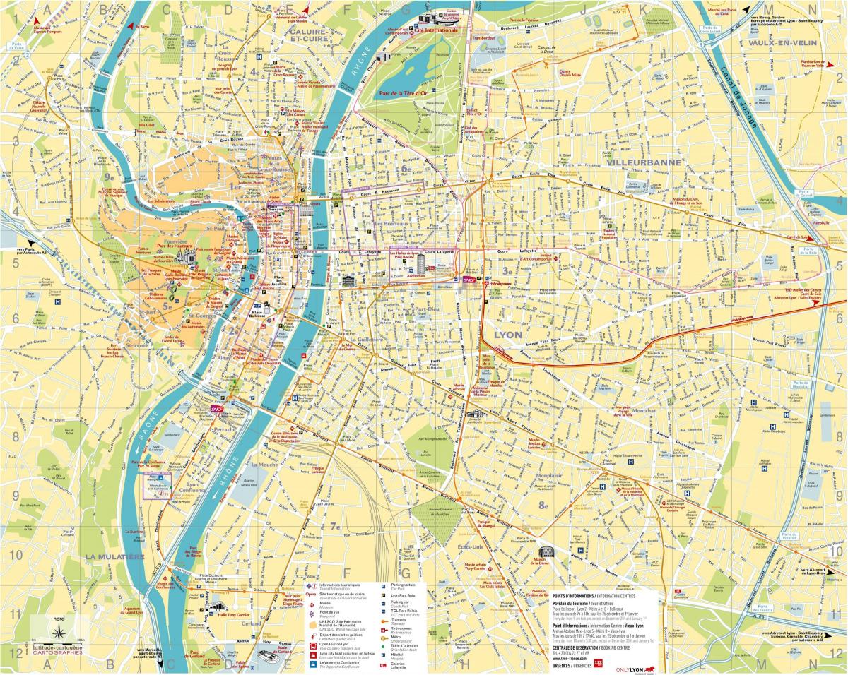 kaarte van Lyon
