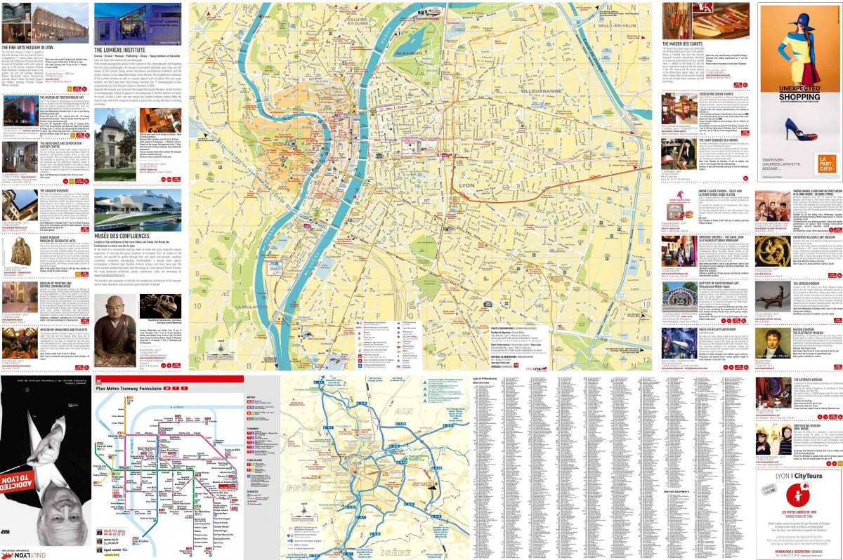 kaart van Lyon toeriste 
