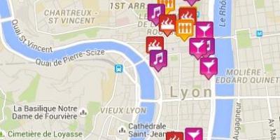 Kaart van gay Lyon